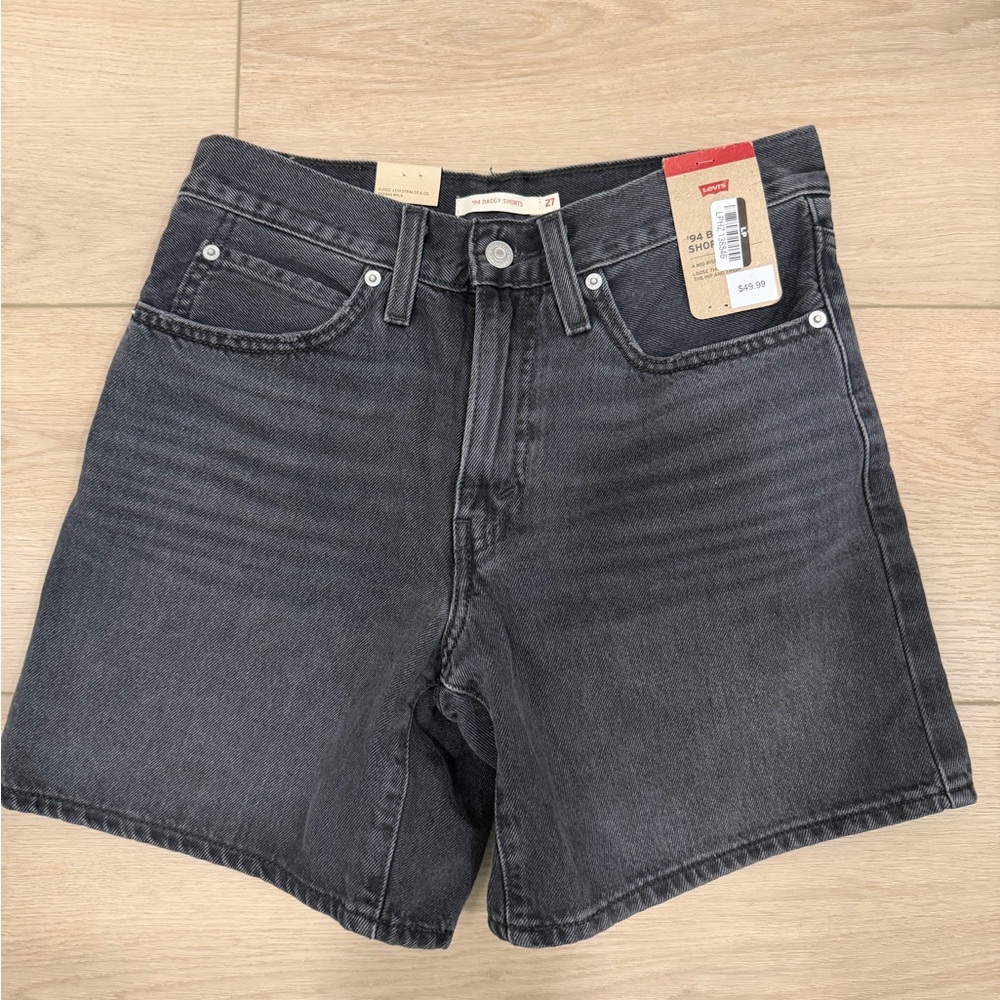 Levi's Black Denim '94 Baggy Shorts